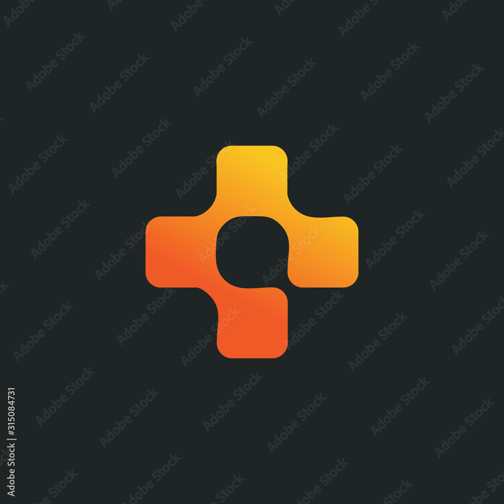 Obraz premium Plus or Cross Logo Design Template