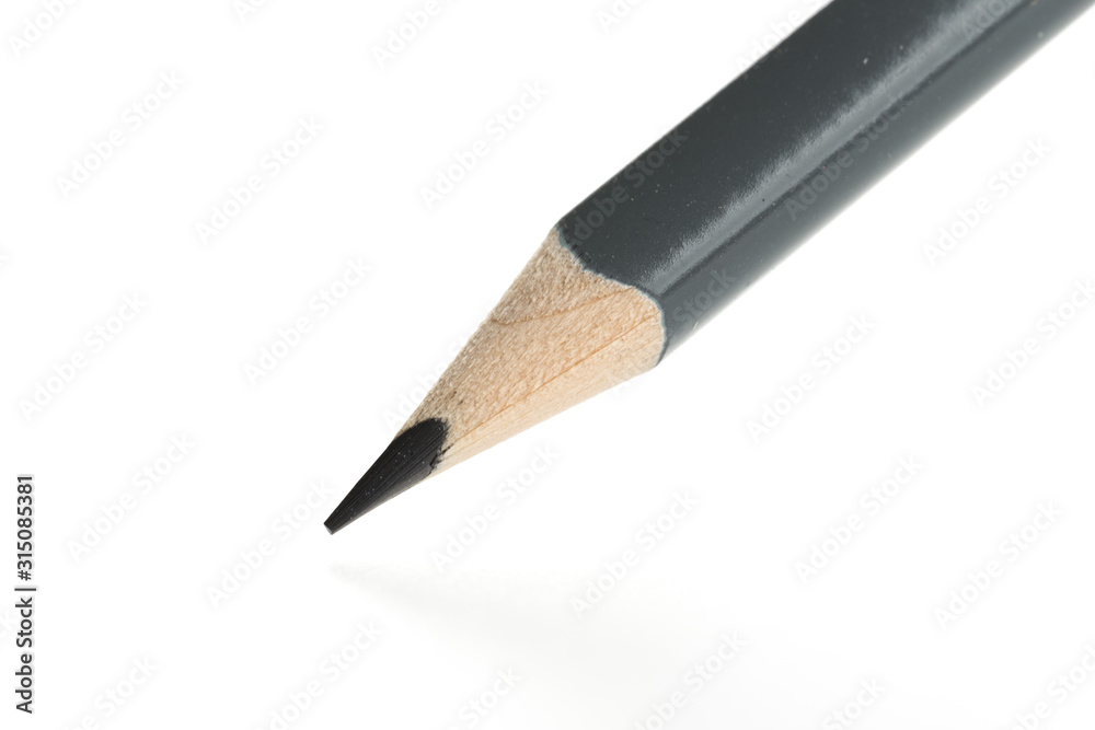 new gray triangular pencil isolated new gray triangular pencil isolated