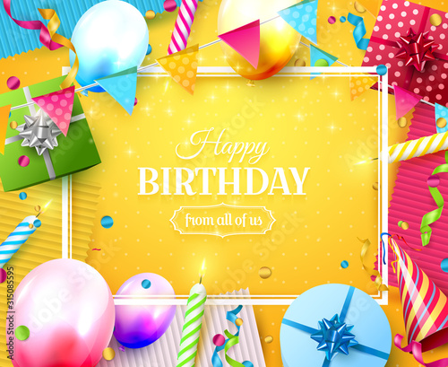 Happy birthday party template