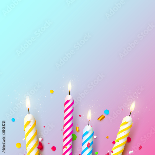 Colorful sparkling candles