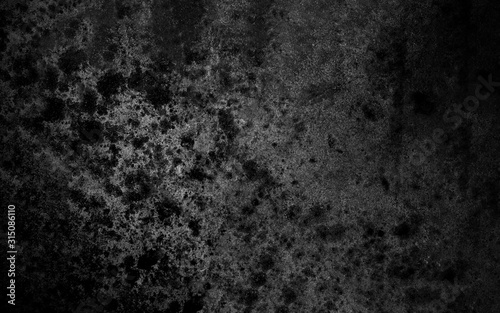 Old wall texture cement dark black gray background abstract grey color design are light with white gradient background.