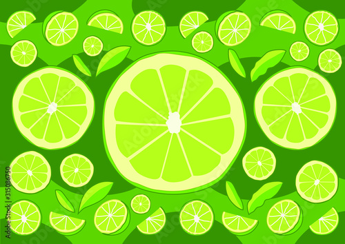 Lemon half ball pattern design background illustration Vector 