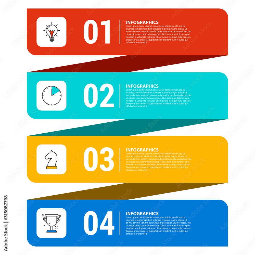 Infographic design template. Creative concept with 4 steps Infographic design template. Creative concept with 4 steps