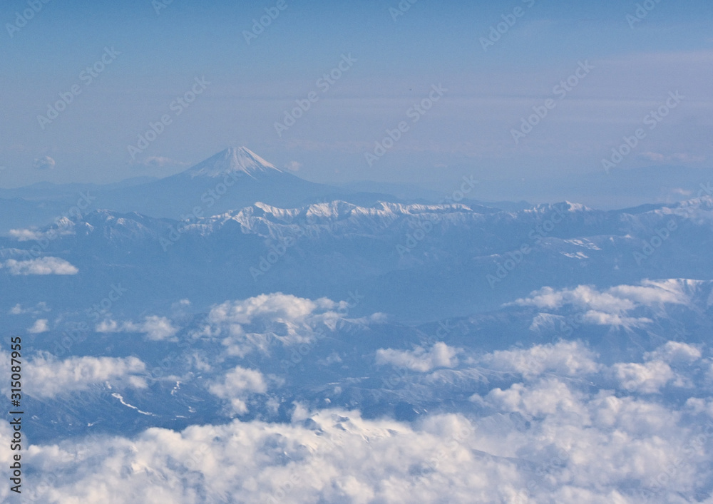 上空からの富士山