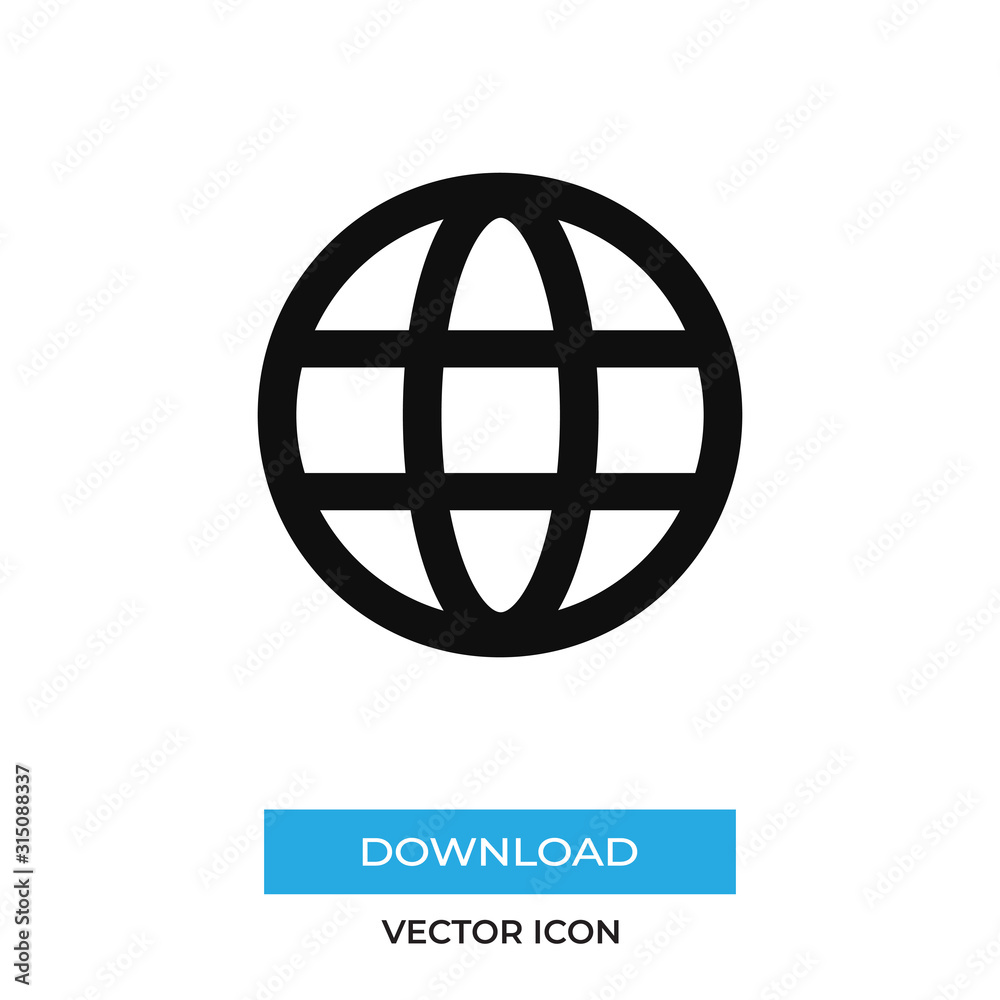 World wide web vector icon, simple sign for web site and mobile app. World wide web vector icon, simple sign for web site and mobile app.