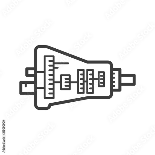 Car transmission assembly icon - gearbox symbol for car transmission repair service