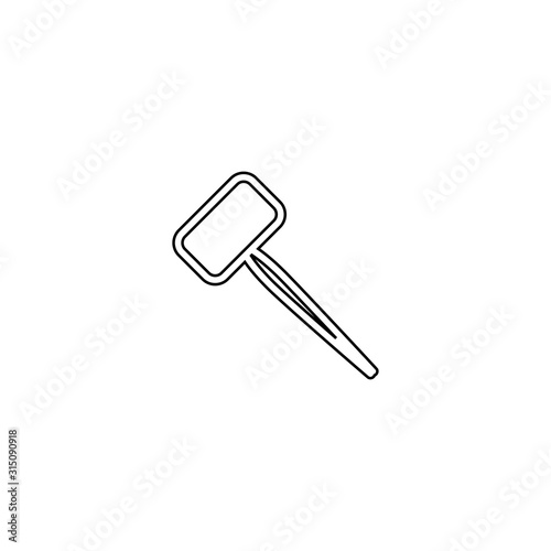 Hammer icon. Repair equipment symbol. Viking battle sign. Logo design element