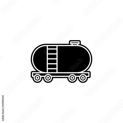 Tank wagon icon. Simple glyph, flat vector of global logistics icons for ui and ux, website or mobile application