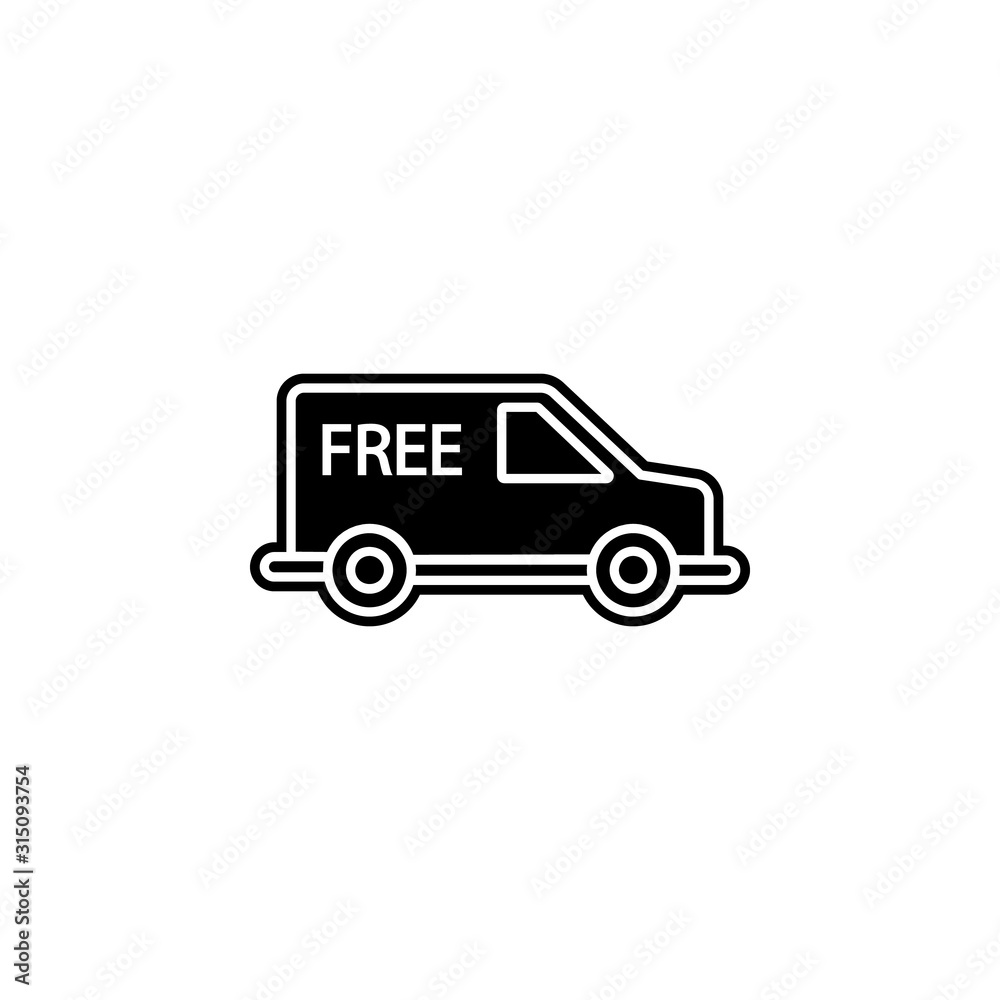 Free sending icon. Simple glyph, flat vector of global logistics icons for ui and ux, website or mobile application