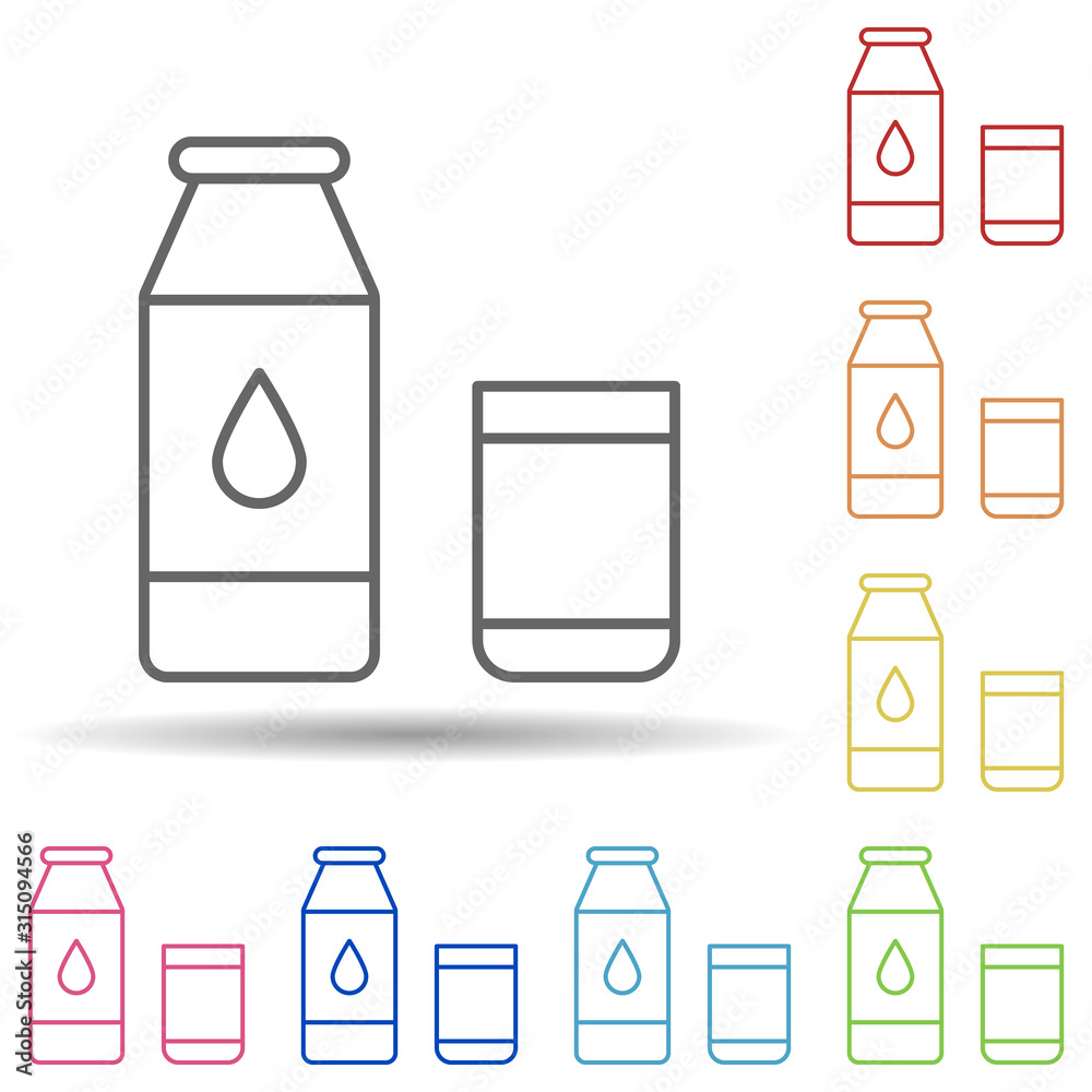 Milk, holland in multi color style icon. Simple thin line, outline vector of halloween icons for ui and ux, website or mobile application Milk, holland in multi color style icon. Simple thin line, outline vector of halloween icons for ui and ux, website or mobile application
