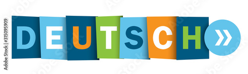 DEUTSCH (GERMAN) vector typography web button
