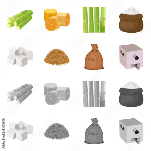 Vector illustration of natural and production sign. Collection of natural and agricultural vector icon for stock.