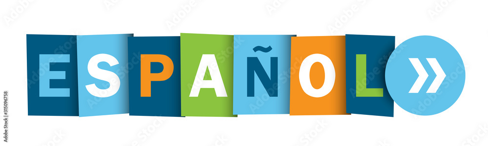 ESPANOL (SPANISH) vector typography web button ESPANOL (SPANISH) vector typography web button