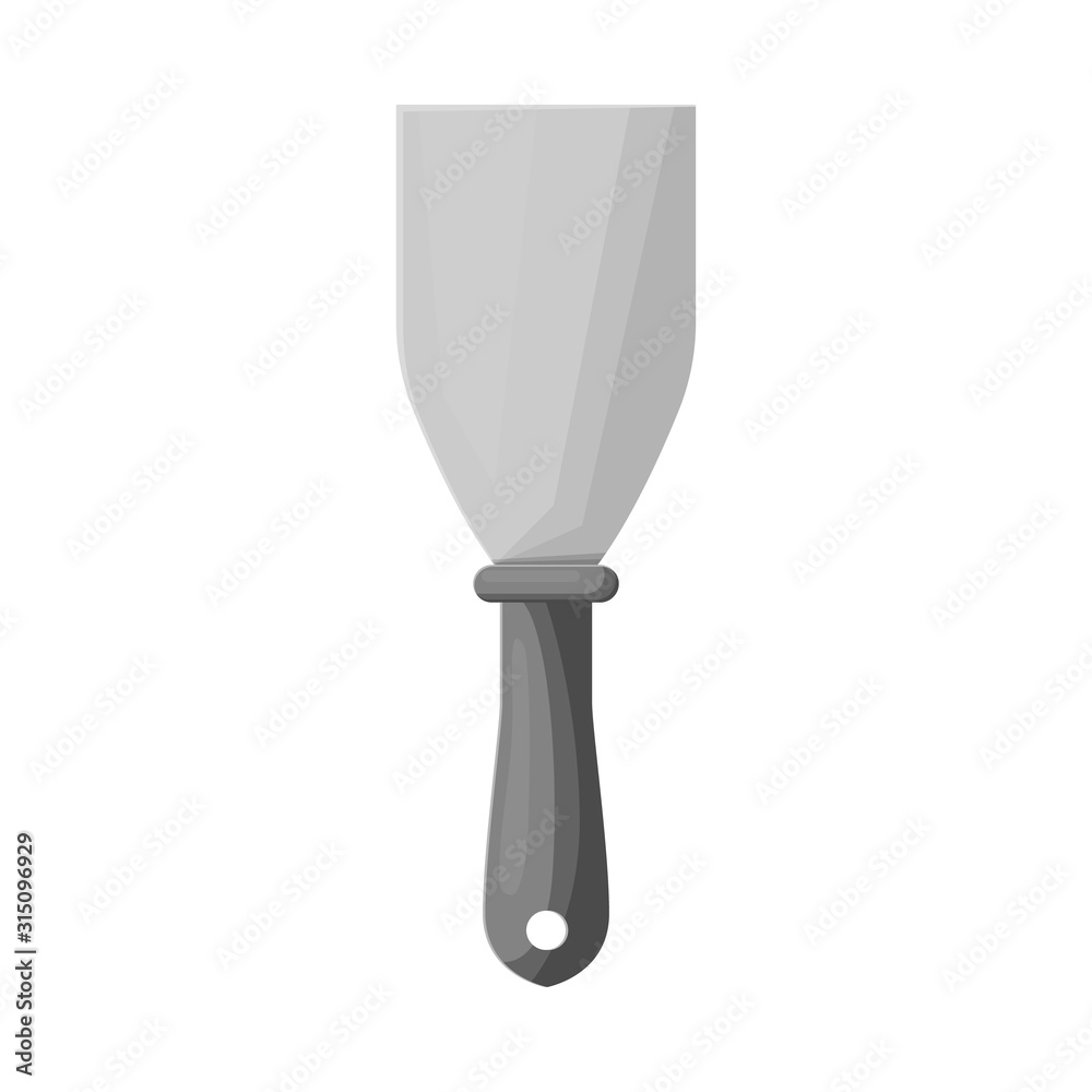 Isolated object of spatula and scraper icon. Web element of spatula and trowel stock vector illustration. Isolated object of spatula and scraper icon. Web element of spatula and trowel stock vector illustration.