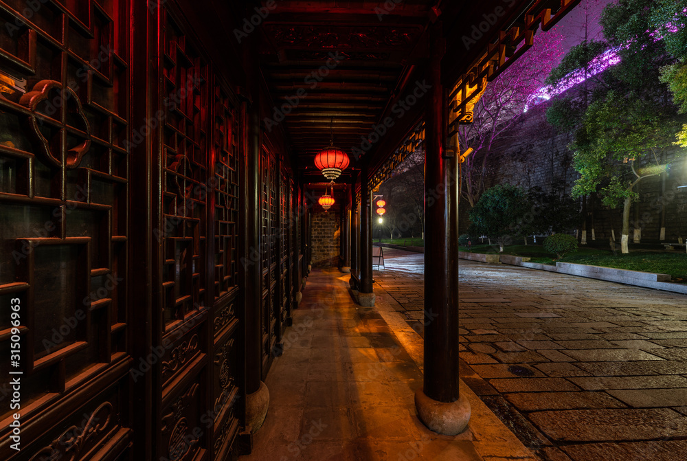 Night view of Nanjing Confucius Temple