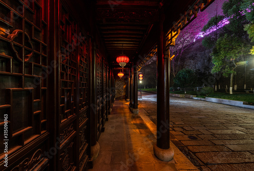 Obraz na płótnie Night view of Nanjing Confucius Temple w salonie