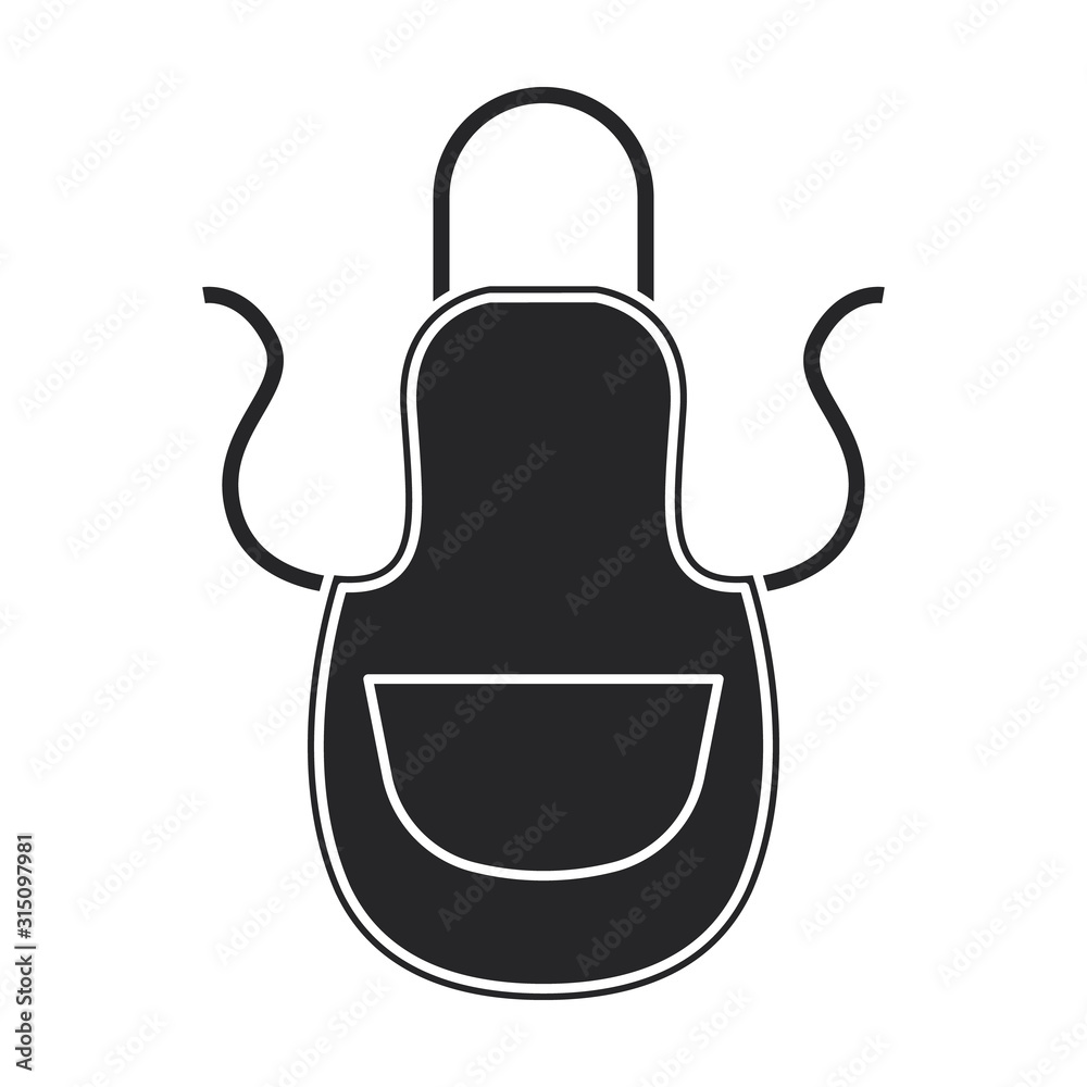 Kitchen apron vector icon.Black vector icon isolated on white background kitchen apron . Kitchen apron vector icon.Black vector icon isolated on white background kitchen apron .