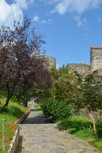 The 15th century Rumeli Hisari fort in the Sariyer district of Istanbul, Turkey