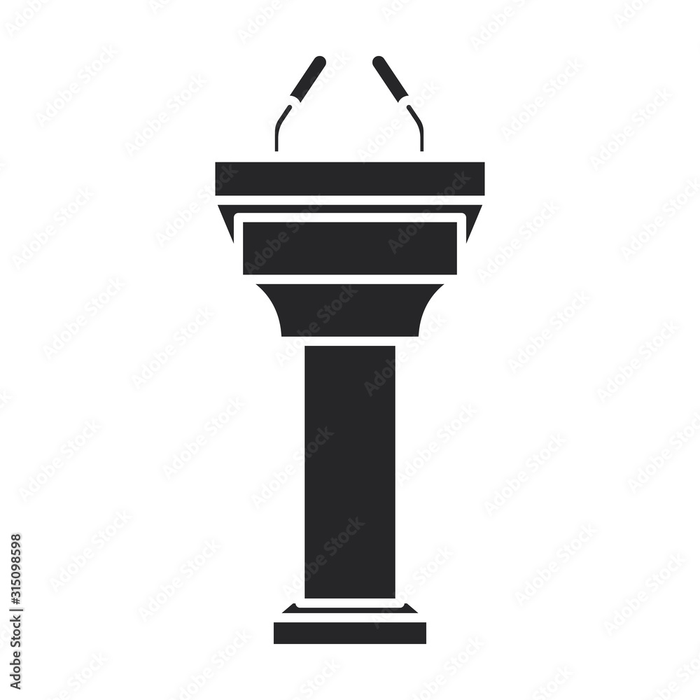 Tribune vector icon.Black vector icon isolated on white background tribune . Tribune vector icon.Black vector icon isolated on white background tribune .