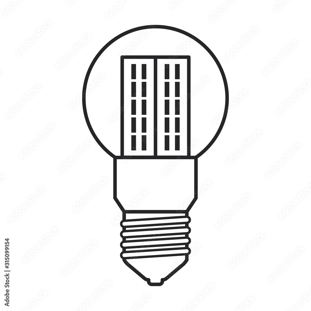 Halogen bulb vector icon. Line vector icon isolated on white background halogen bulb. Halogen bulb vector icon. Line vector icon isolated on white background halogen bulb.