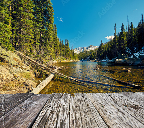 Lake Verna, Rocky Mountains, Colorado, USA. photo