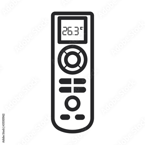 Fan control vector icon.Line vector icon isolated on white background fan control .