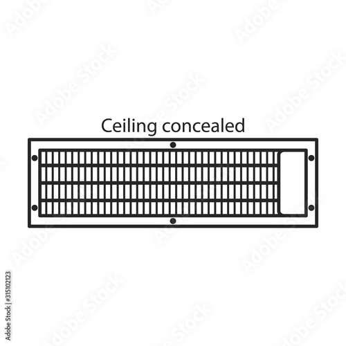 Ventilation vector icon.Line vector icon isolated on white background ventilation .