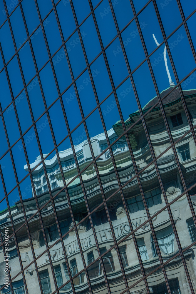 Auckland New Zealand. Buildings. Reflection