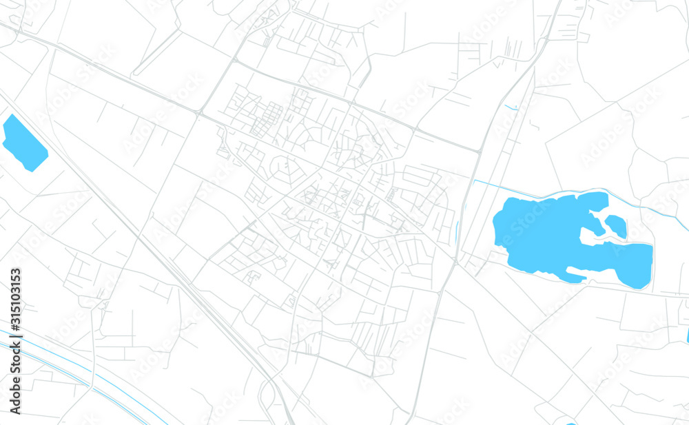 Velika Gorica, Croatia bright vector map