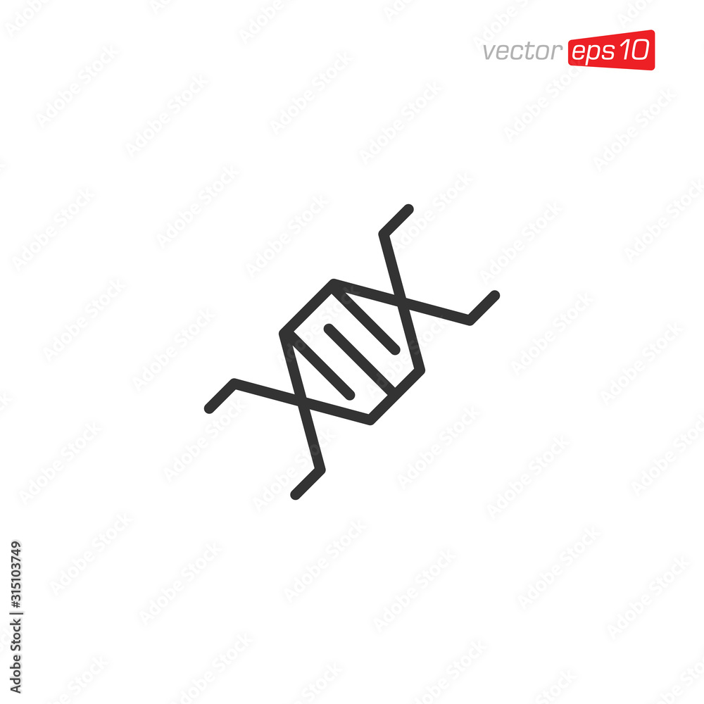 DNA Icon Design Vector Illustration DNA Icon Design Vector Illustration