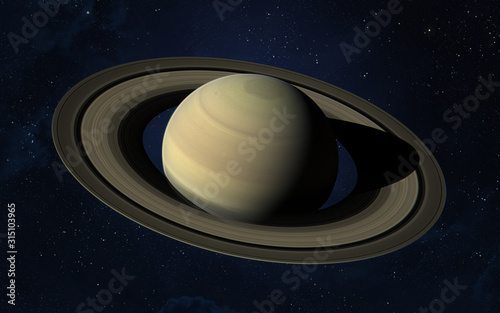 Canvas Print Planet Saturn.