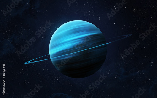 Canvas Print Planet Uranus.
