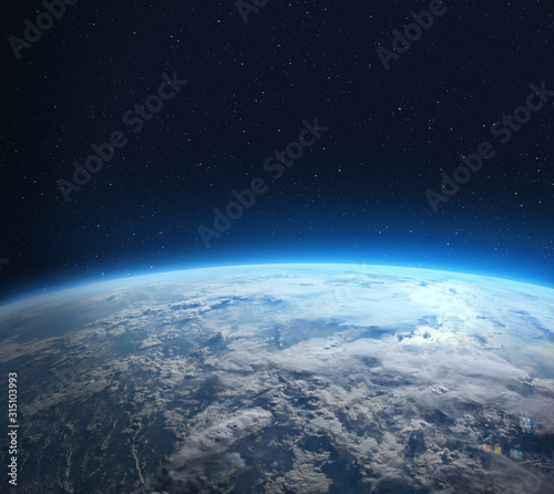 Planet Earth in the space.
