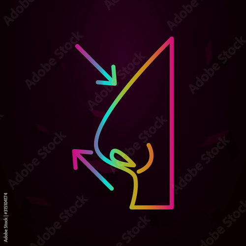 rhinoplasty nolan style icon. Simple thin line, outline vector of plastic syrgery icons for ui and ux, website or mobile application