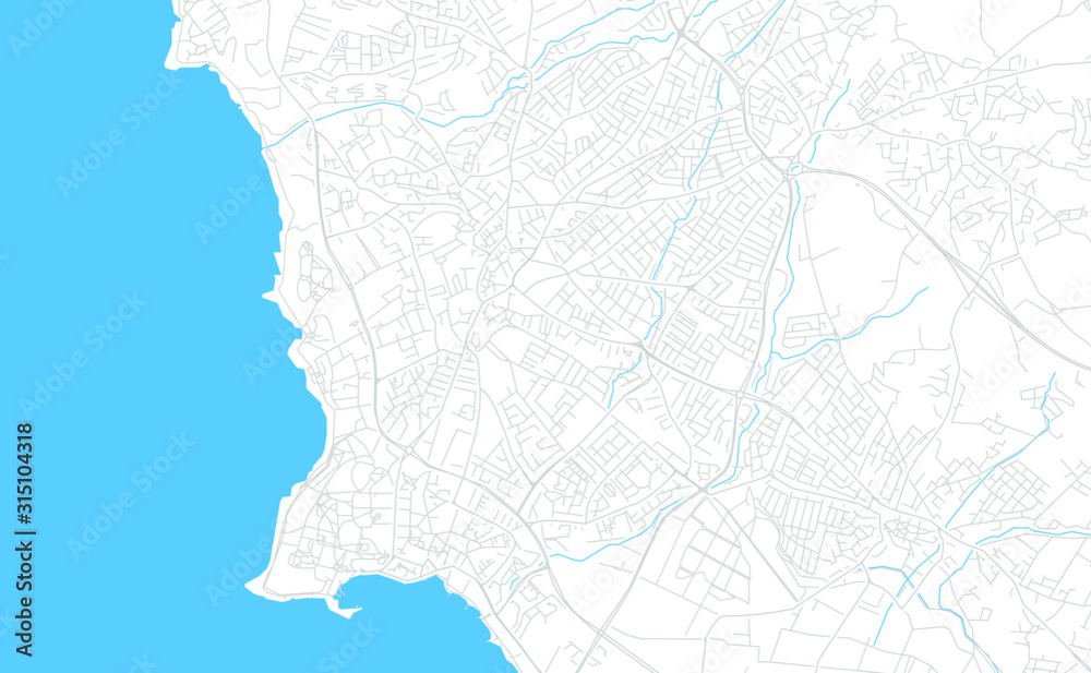 Paphos  , Cyprus bright vector map