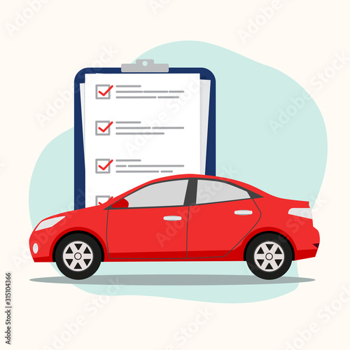 Car insurance concept, vector illustration