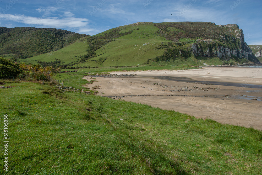 Purakanui Bay. Catlins. South Island New Zealand Coast Beach Purakanui Bay. Catlins. South Island New Zealand Coast Beach
