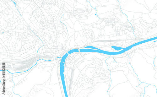 Usti nad Labem, Czechia bright vector map