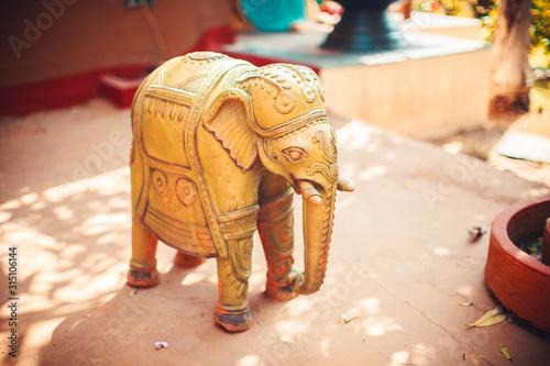 indian elephant statue in garden look beautiful