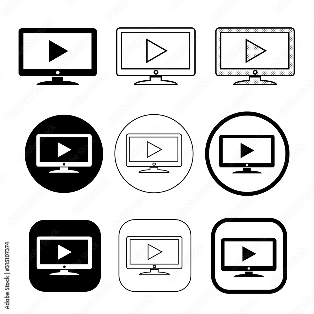 Simple tv icon sign design Simple tv icon sign design