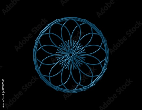 Mandala on a black background