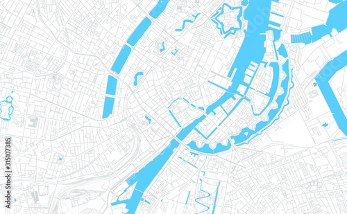Photography Copenhagen, Denmark bright vector map