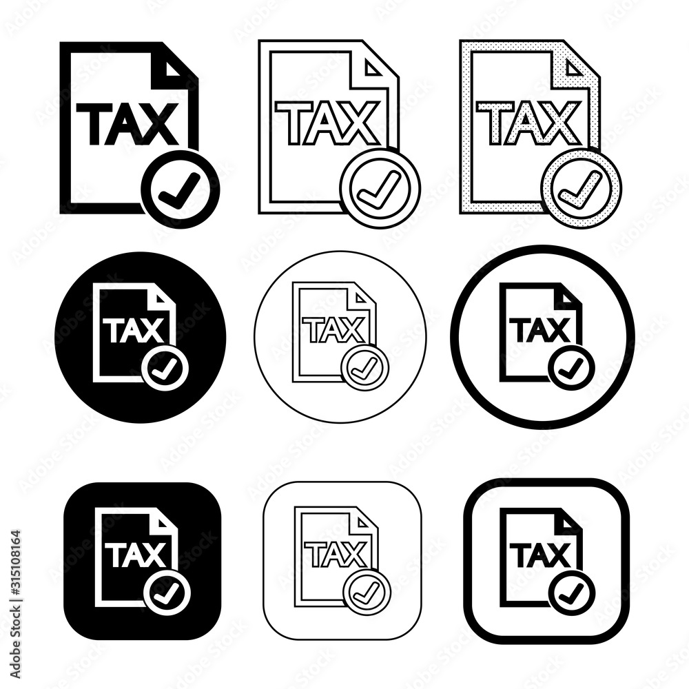 Simple tax icon sign design Simple tax icon sign design