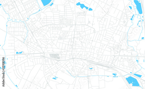 Herning, Denmark bright vector map