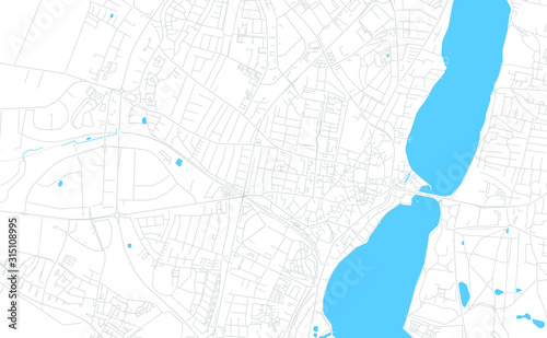 Viborg, Denmark bright vector map
