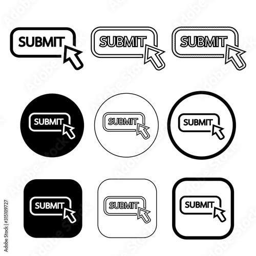 Simple Submit icon sign design