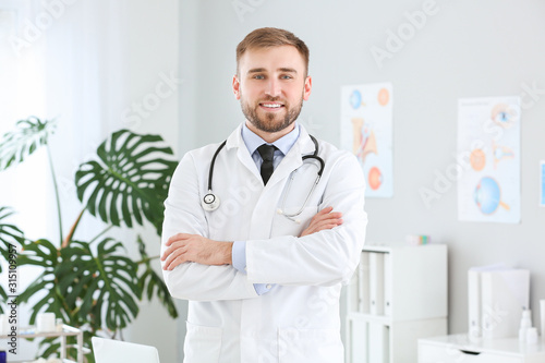 Portrait of male doctor in ...