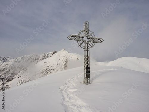 Hiking Trail to Monte Todano in Val Grande National Park during winter photo