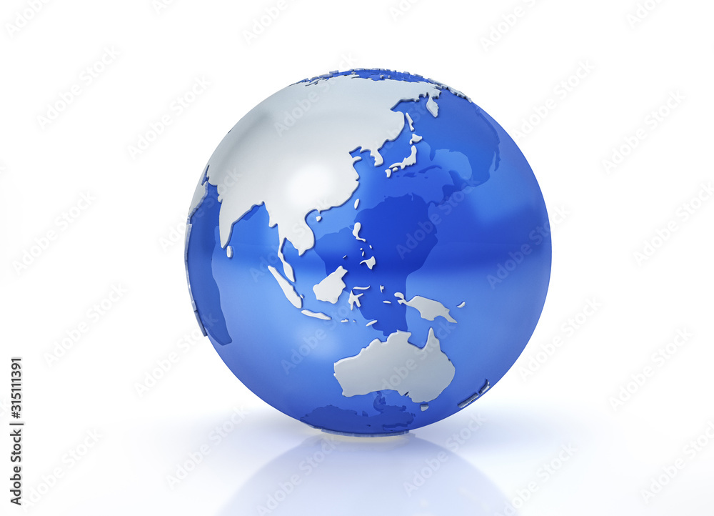 Earth globe stylized. Oceania view. Earth globe stylized. Oceania view.