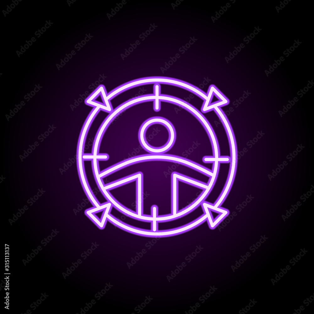 Advertising, service neon icon. Elements of professional seo set. Simple icon for websites, web design, mobile app, info graphics